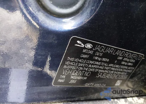 2017 Jaguar Xf z USA, uszkodzony, nr VIN SAJBJ4BV2HTY28066